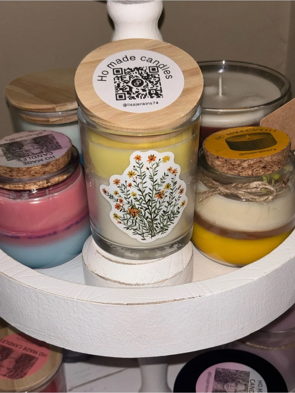 Lemon Colada Layered Glass Jar Candle